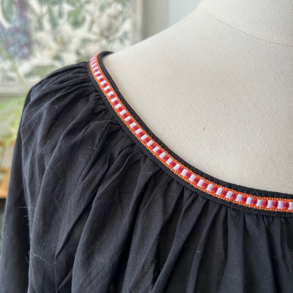 H&M boho blouse long elastic cuffs sleeves 100% cotton - Picture 3 of 7